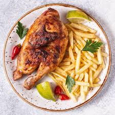 Half Chicken and Chips